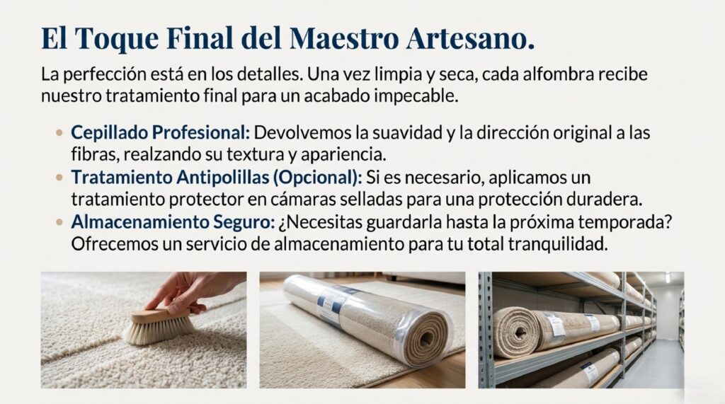 acabado final limpieza de alfombras en málaga
